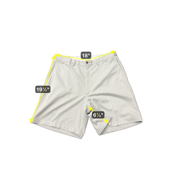 Haggar Mens Khaki Shorts Size 38 Classic Fit Flat Front - Picture 6 of 8